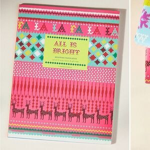 Anthropologie All Is Bright Holiday Christmas Wrapping Paper Book